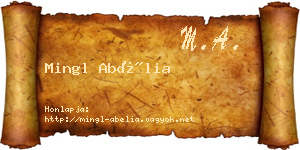 Mingl Abélia névjegykártya